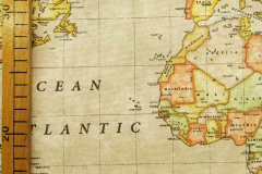 Loneta estampada Mapa Mundi. (280 cm 60%Alg. - 40% Pol.)
